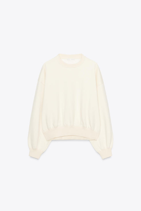 ZARA BASIC PLUSH SWEATSHIRT